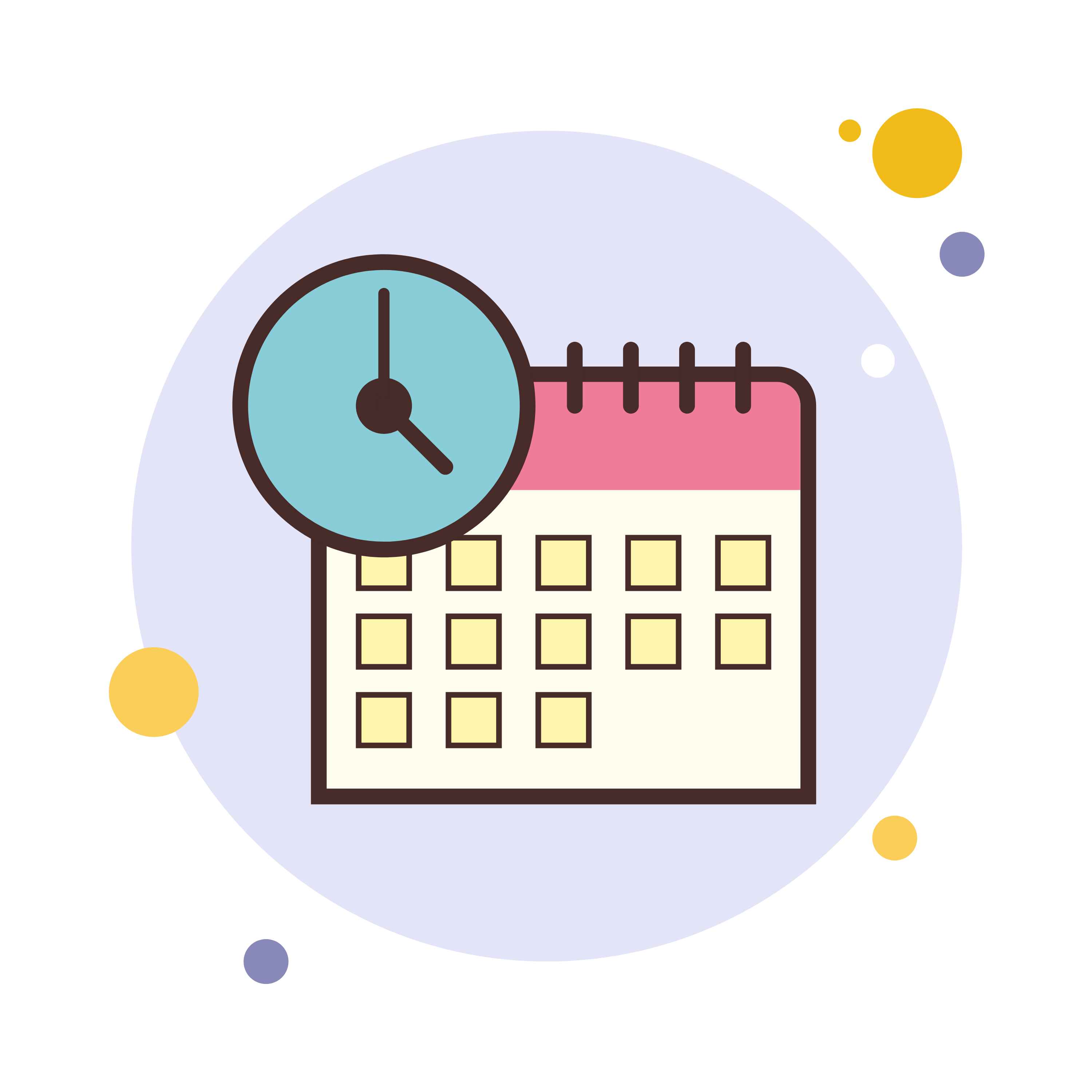 Calendar and clock icon